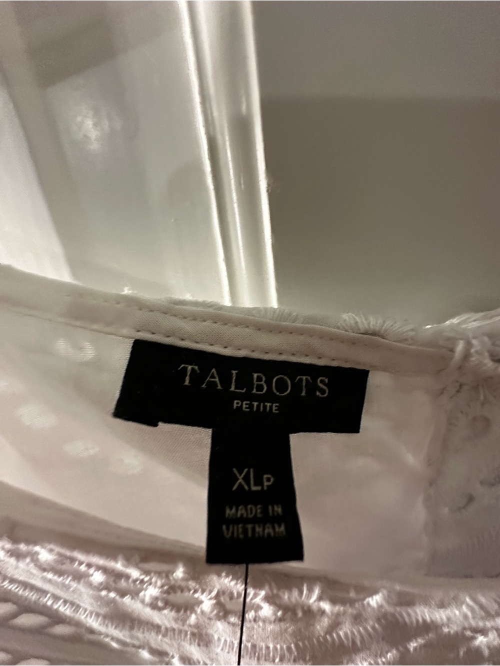 Talbots White Eyelet Sleeveless Camisole - Picture 4 of 9